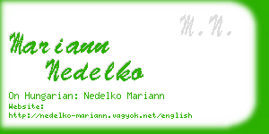 mariann nedelko business card